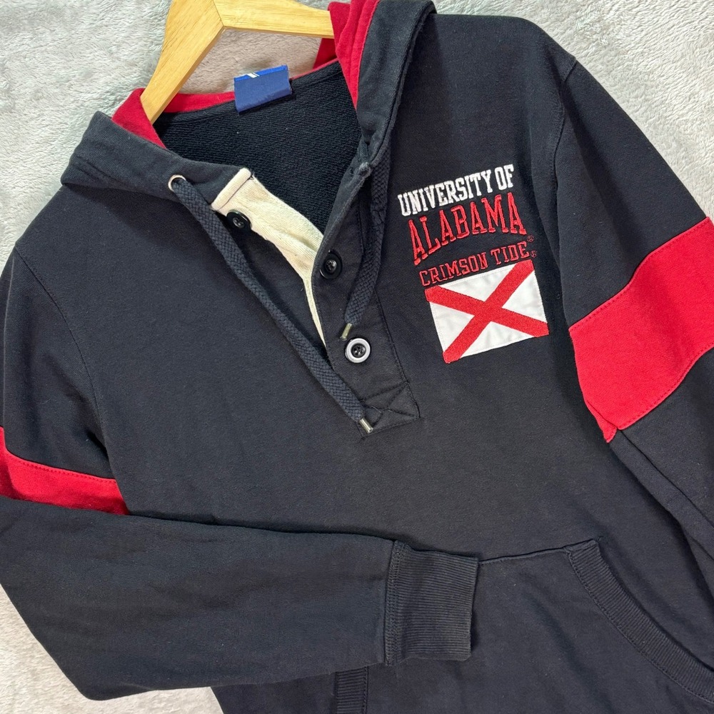 Champion Men's S Alabama Crimson Tide Hoodie Black Red Pullover Fleece College
